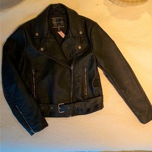 NWT Faux leather Moto Jacket - RARE - Victorias Secret